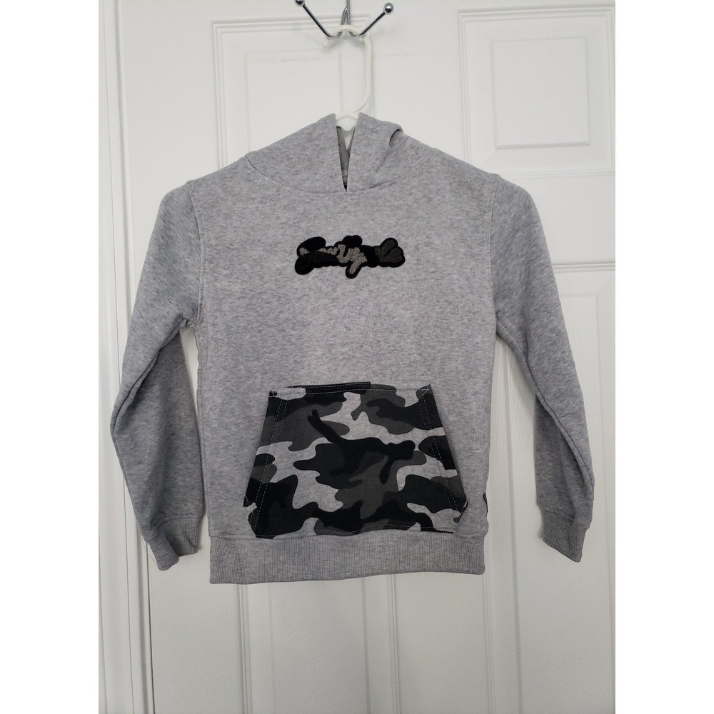 Southpole Boys Hoodie Size L (6) Grey with Camo